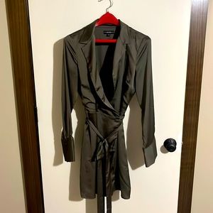 GUESS. Brown (dark taupe) wrap dress size L